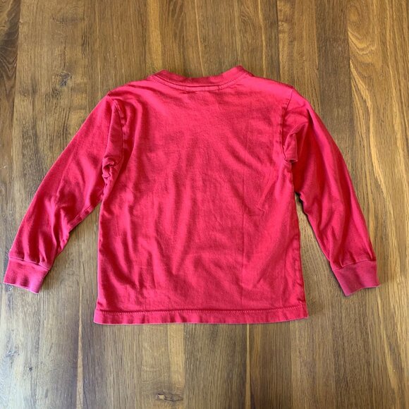 TINY WHALES Rad Red Long Sleeve Shirt Boys 2 2T Toddler Top "Rad Since Forever" - Picture 2 of 5
